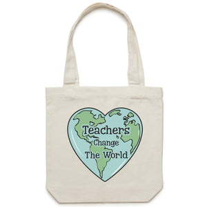 Teacher change the world - Canvas Tote Bag