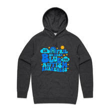 Load image into Gallery viewer, In April we wear blue for Autism awareness - hooded sweatshirt