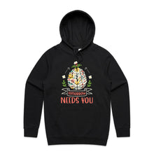 Load image into Gallery viewer, Tomorrow needs you - hooded sweatshirt