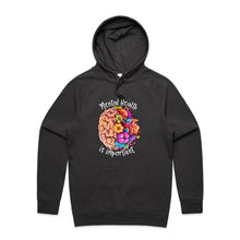 Load image into Gallery viewer, Mental health is important - hooded sweatshirt