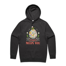 Load image into Gallery viewer, Tomorrow needs you - hooded sweatshirt