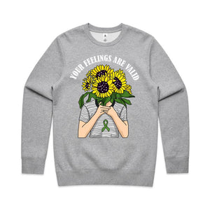 Your feelings are valid - crew neck sweatshirt