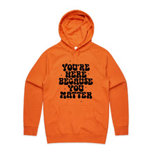 Load image into Gallery viewer, You&#39;re here because you matter - hooded sweatshirt