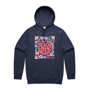 Teach Love Inspire Teacher - hooded sweatshirt