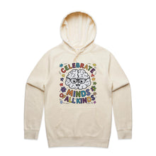 Load image into Gallery viewer, Celebrate minds of all kinds - hooded sweatshirt