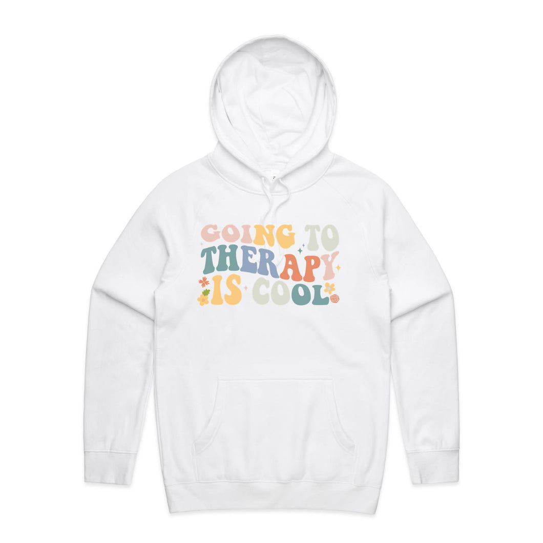 Going to therapy is cool - hooded sweatshirt