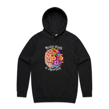 Load image into Gallery viewer, Mental health is important - hooded sweatshirt