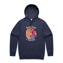 Load image into Gallery viewer, Mental health is important - hooded sweatshirt