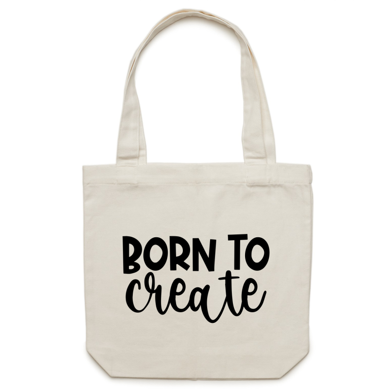 Born to create - Canvas Tote Bag