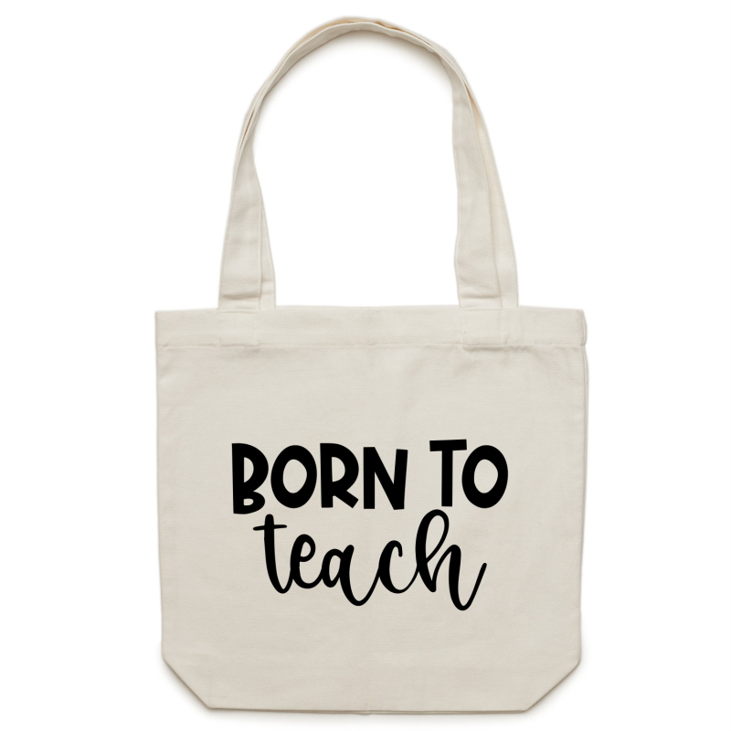 Born to teach - Canvas Tote Bag