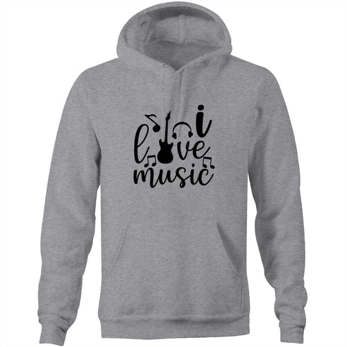 Love music - Pocket Hoodie Sweatshirt