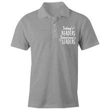 Load image into Gallery viewer, Today&#39;s readers, tomorrow&#39;s leaders - S/S Polo Shirt