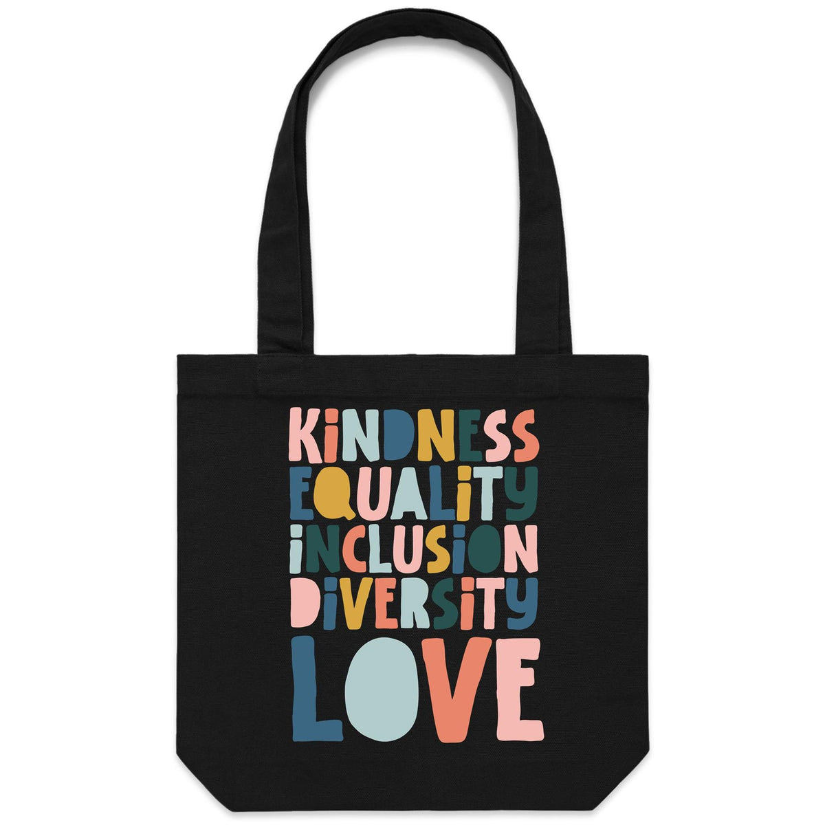 Kindness Equality Inclusion Diversity Love - Canvas Tote Bag – Teacher ...