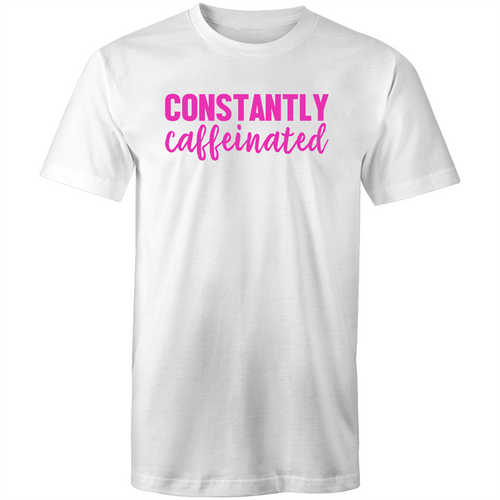 Constantly caffeinated (pink print)