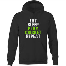 Load image into Gallery viewer, Eat Sleep Play Cricket Repeat - Pocket Hoodie Sweatshirt