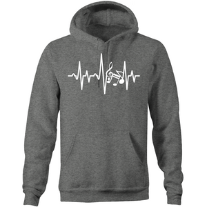Music heartbeat - Pocket Hoodie Sweatshirt