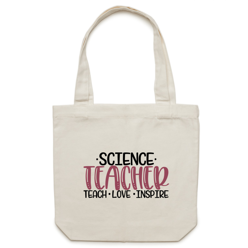 Science teacher - Teach-Love-Inspire - Canvas Tote Bag