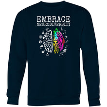 Load image into Gallery viewer, Embrace neurodiversity - Crew Sweatshirt