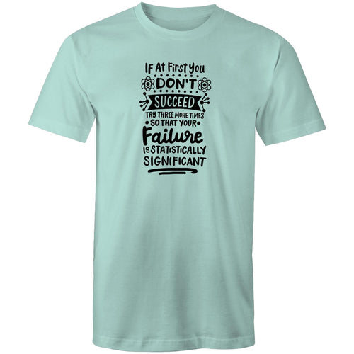 If at first you don't succeed, try three more times so that your failure is statistically significant