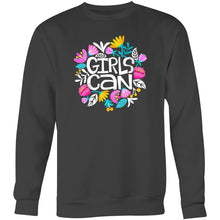 Load image into Gallery viewer, Girls can - Crew Sweatshirt