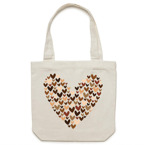Diverse hearts - Canvas Tote Bag
