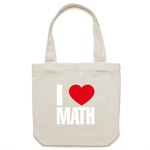 I heart math - Canvas Tote Bag