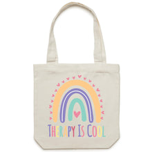 Load image into Gallery viewer, Therapy is cool - Canvas Tote Bag