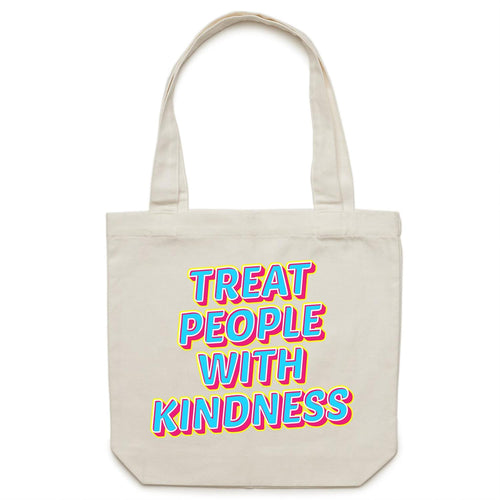 Treat people with kindness - Canvas Tote Bag