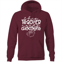 Load image into Gallery viewer, This teacher needs chocolate - Pocket Hoodie Sweatshirt