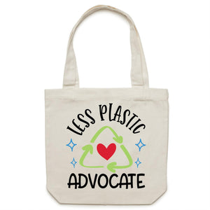 Less plastic advocate - Canvas Tote Bag