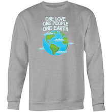 Load image into Gallery viewer, One love One people One earth - Crew Sweatshirt