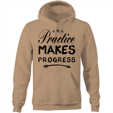 Load image into Gallery viewer, Practice makes progress - Pocket Hoodie Sweatshirt