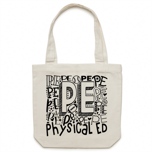 PE - Physical Education - Canvas Tote Bag