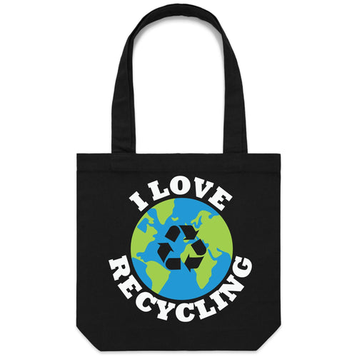 I love recycling - Canvas Tote Bag
