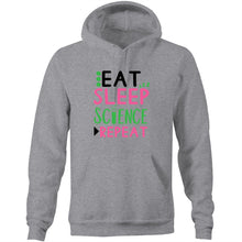 Load image into Gallery viewer, Eat Sleep Science Repeat - Pocket Hoodie Sweatshirt