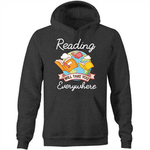 Load image into Gallery viewer, Reading will take you everywhere - Pocket Hoodie