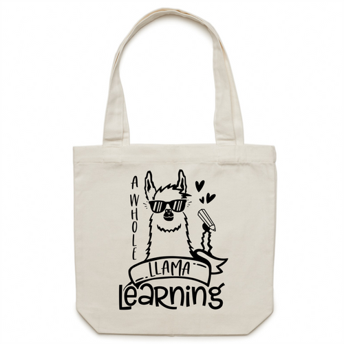 A whole Llama learning - Canvas Tote Bag