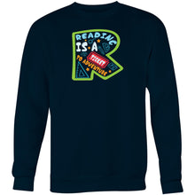 Load image into Gallery viewer, Reading is a ticket to adventure - Crew Sweatshirt