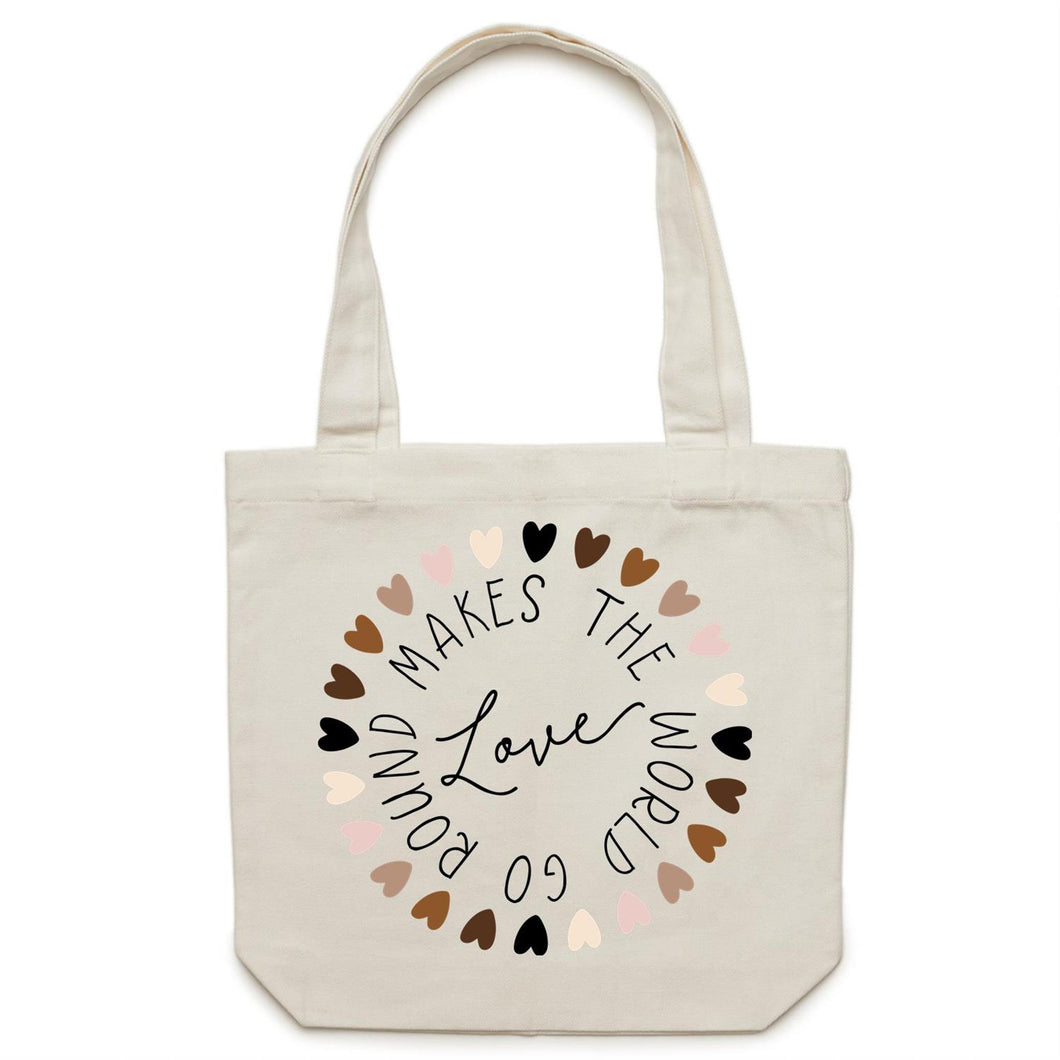 Love makes the world go round - Canvas Tote Bag