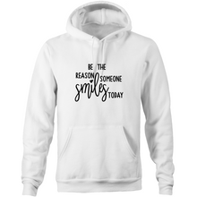 Load image into Gallery viewer, Be the reason someone smile today - Pocket Hoodie Sweatshirt