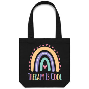Therapy is cool - Canvas Tote Bag