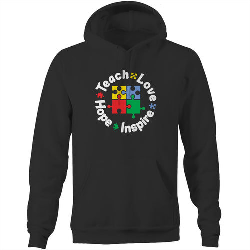 Teach, Love, Inspire, Hope - Pocket Hoodie Sweatshirt