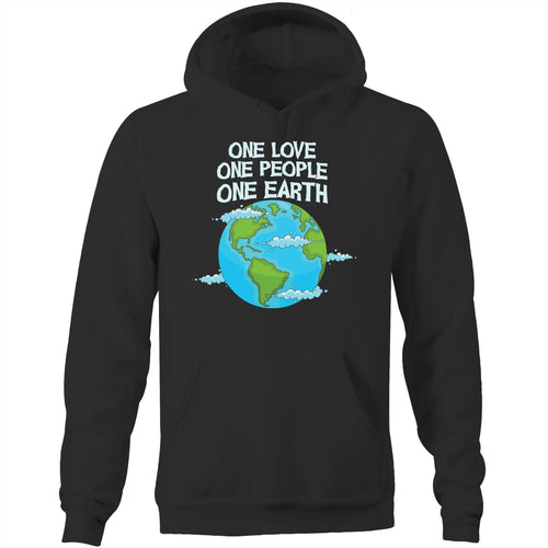 One love One people One earth - Pocket Hoodie Sweatshirt