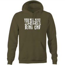 Load image into Gallery viewer, You will never regret being kind - Pocket Hoodie Sweatshirt