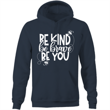 Load image into Gallery viewer, Be kind, be brave, be you - Pocket Hoodie Sweatshirt