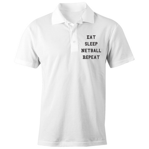 Eat Sleep Netball Repeat - S/S Polo Shirt