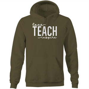 Love Teach Inspire - Pocket Hoodie Sweatshirt