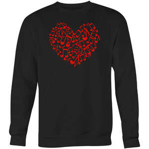 Music note heart - Crew Sweatshirt