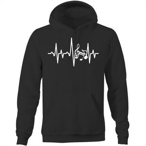Music heartbeat - Pocket Hoodie Sweatshirt