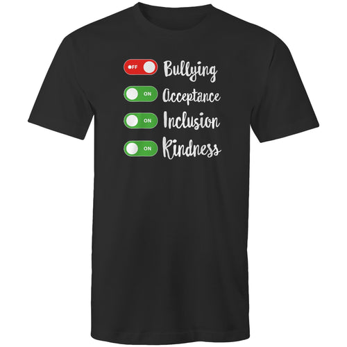 Bullying OFF, Acceptance ON, Inclusion ON, Kindness ON